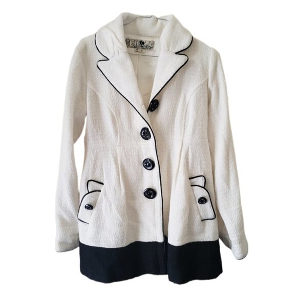 Jolt Black & White Heavy Blazer Jacket - Picture 1 of 6